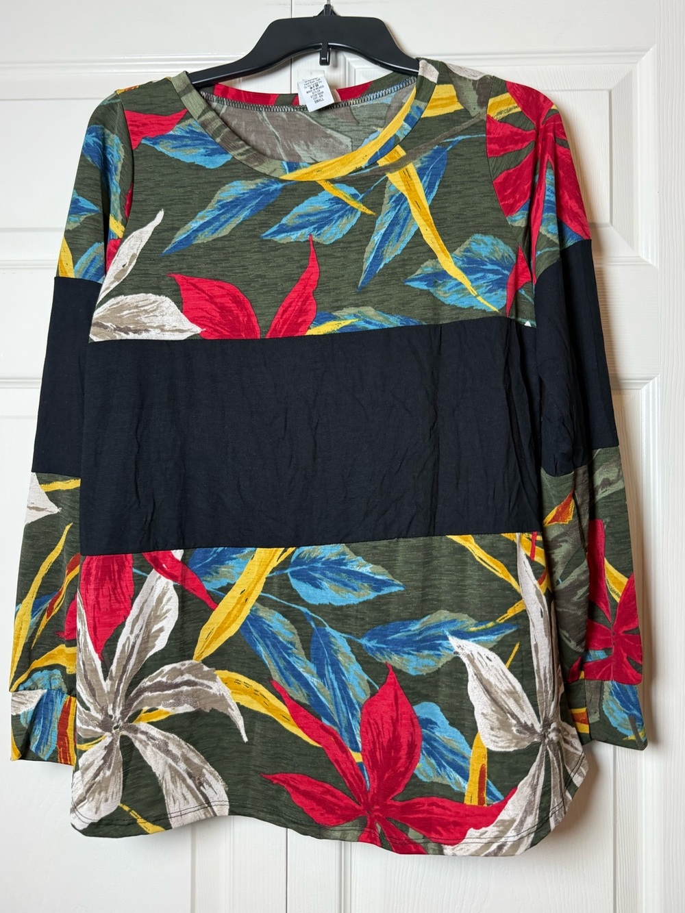 Sew In Love Floral Color Block Top